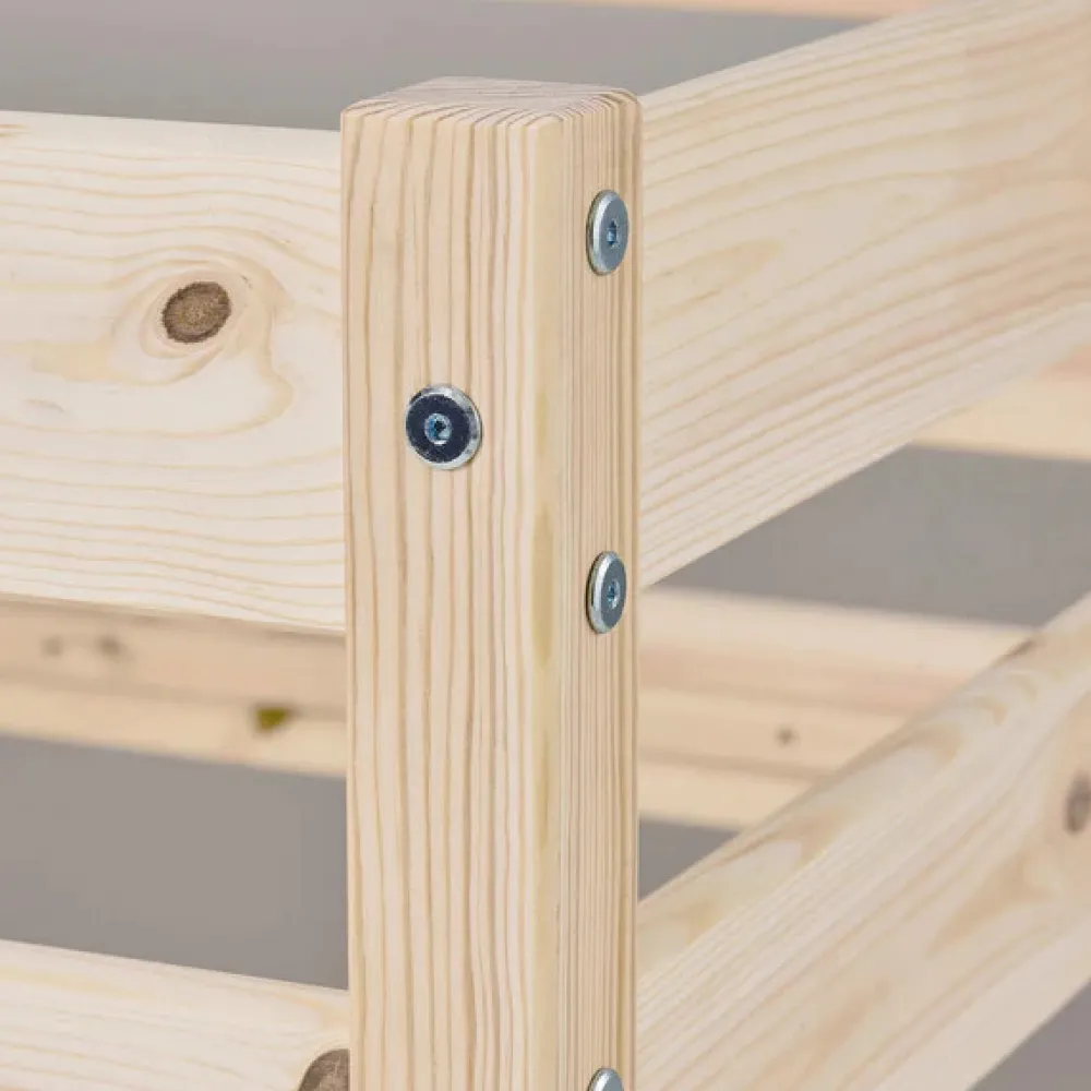 Hoppekids Køjeseng inkl. bund, Eco comfort 90x200 cm. - Natur-Børn Juniorsenge