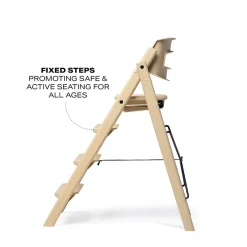 KAOS Klapp højstol foldbar - Genbrugsplast, sand-Børn Højstole Uden Tilbehør