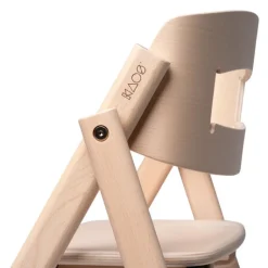 KAOS Klapp højstol foldbar bøg inkl. pude - natur-Børn Højstole Med Tilbehør