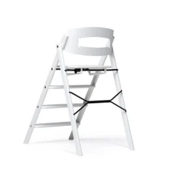 KAOS Klapp højstol foldbar bøg inkl. pude - hvid-Børn Højstole Med Tilbehør