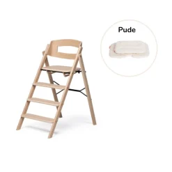 KAOS Klapp højstol foldbar eg inkl. pude - natur-Børn Højstole Med Tilbehør