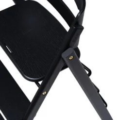 KAOS Klapp højstol foldbar eg inkl. pude - sort-Børn Højstole Med Tilbehør