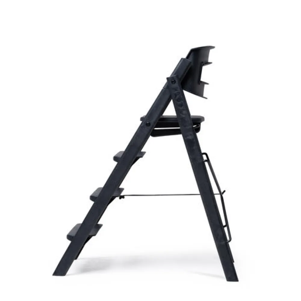 KAOS Klapp højstol foldbar genbrugsplast inkl. bøjle - sort-Børn Højstole Med Tilbehør