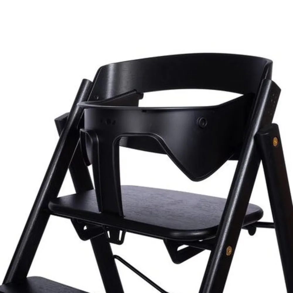KAOS Klapp højstol foldbar genbrugsplast inkl. bøjle - sort-Børn Højstole Med Tilbehør