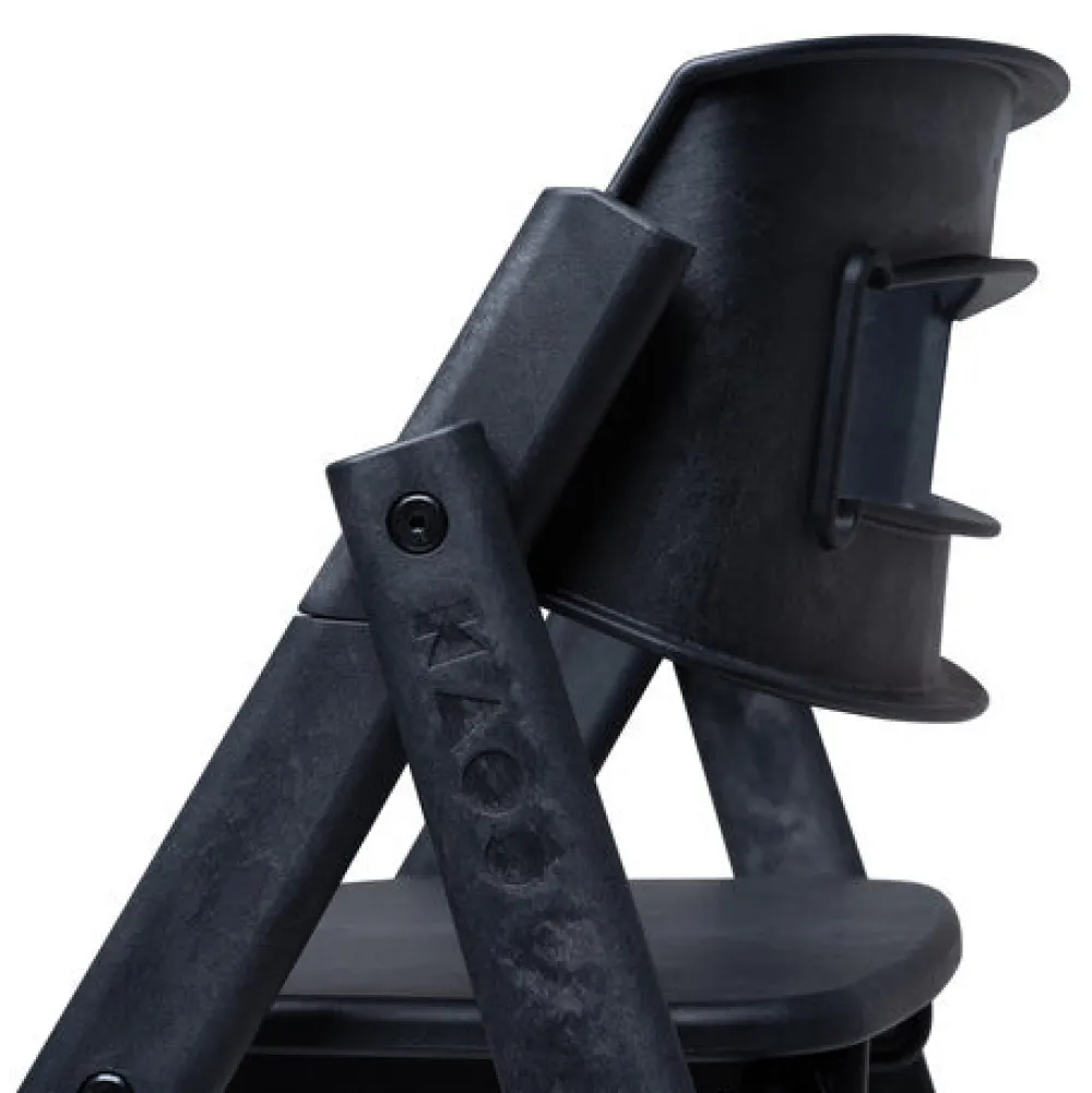 KAOS Klapp højstol foldbar genbrugsplast inkl. pude - sort-Børn Højstole Med Tilbehør