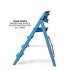 KAOS Klapp højstol foldbar genbrugsplast inkl. pude - blå-Børn Højstole Med Tilbehør