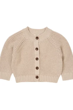 Copenhagen Colors Klassisk strikket cardigan - BEIGE- Cardigans, Veste & Trøjer