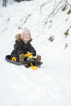 DanToy Kælk slæde med styr sort 95 cm.- Leg I Haven