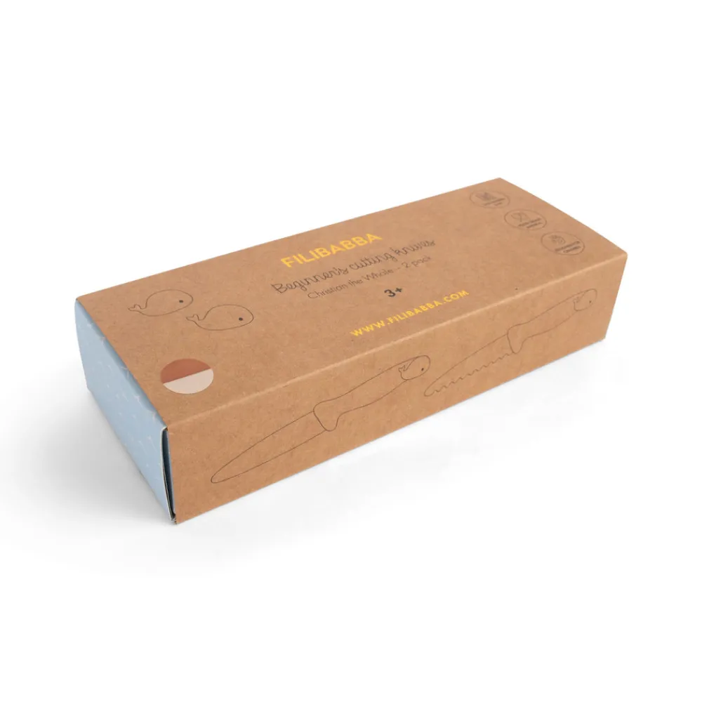 Filibabba Knivsæt til børn 2-pak - Pumpkin + Offwhite- Bestik