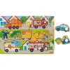 Goki Knobpuslespil med baggrund "Arbejdsbiler"- Puslespil