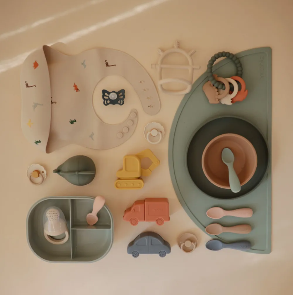 MUSHIE Korte Babyskeer 2-Pak - Tradewinds/Shifting Sand- Service|Bestik