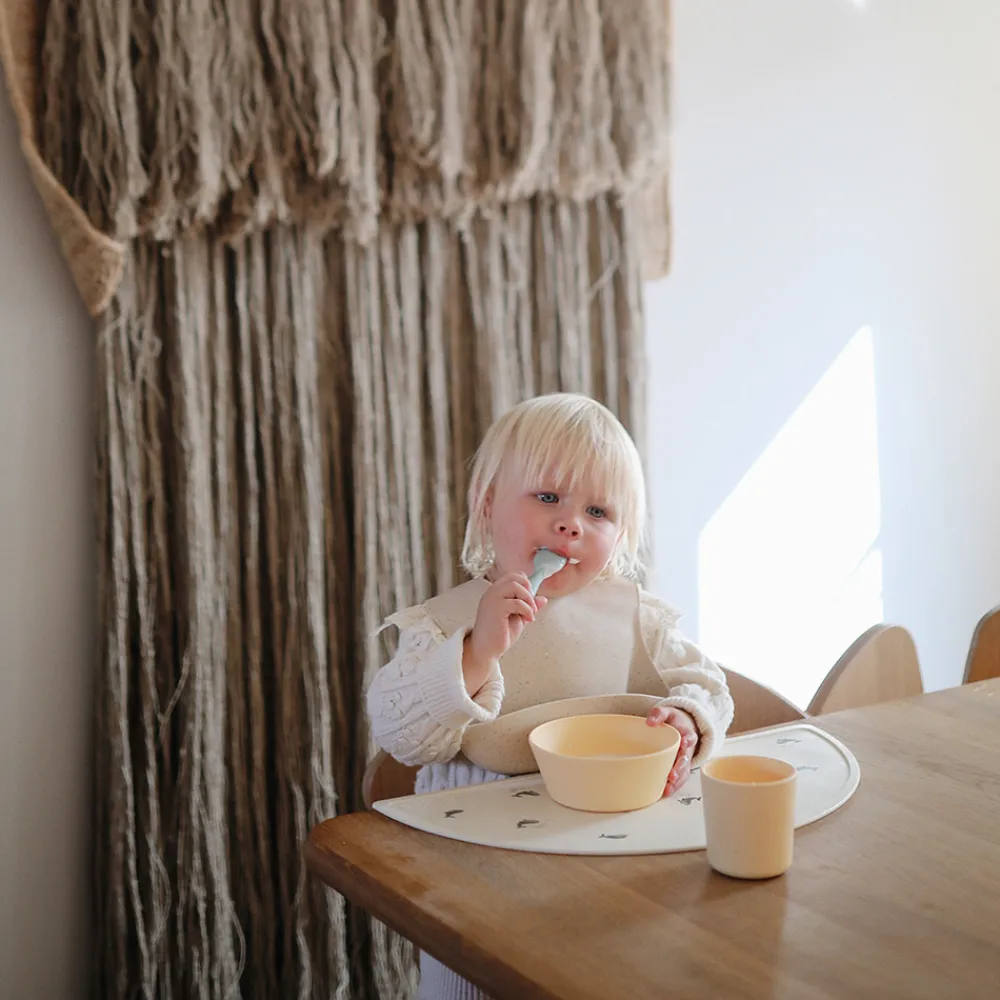 MUSHIE Korte Babyskeer 2-Pak-Cambridge Blue/Shifting Sand- Service|Bestik