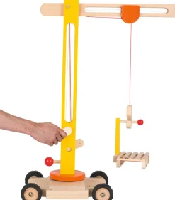 Goki Kran i træ- Legetøjsbiler