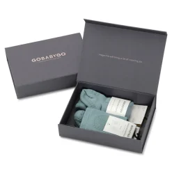 GOBABYGO Kravle start pakke - Dusty blue- Skridsikre Strømper|Strømpebukser