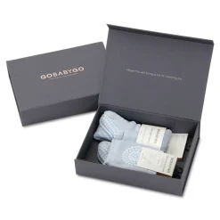 GOBABYGO Kravle start pakke - Sky blue- Skridsikre Strømper|Strømpebukser