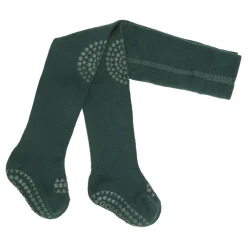 GOBABYGO Kravle Strømpebukser Bambus - Forest green- Skridsikre Strømper|Strømpebukser