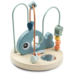 Done By Deer Kuglelabyrint Wally Blå- Trælegetøj