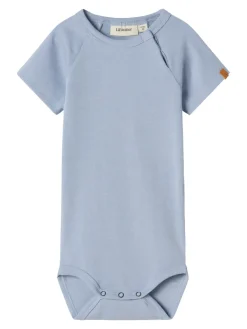 Lil' Atelier Lalo tab kortærmet slim body - ZEN BLUE- Bodystocking Kortærmet