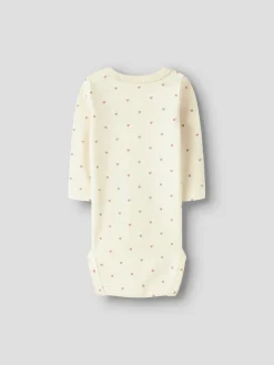 Lil' Atelier Lalo Tig Langærmet Body - Turtledove- Bodystocking Langærmet