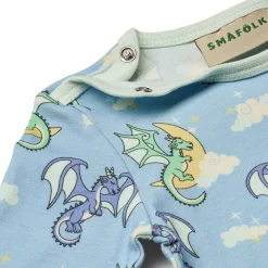 Småfolk Langærmet body med sovende drager - 737- Bodystocking Langærmet