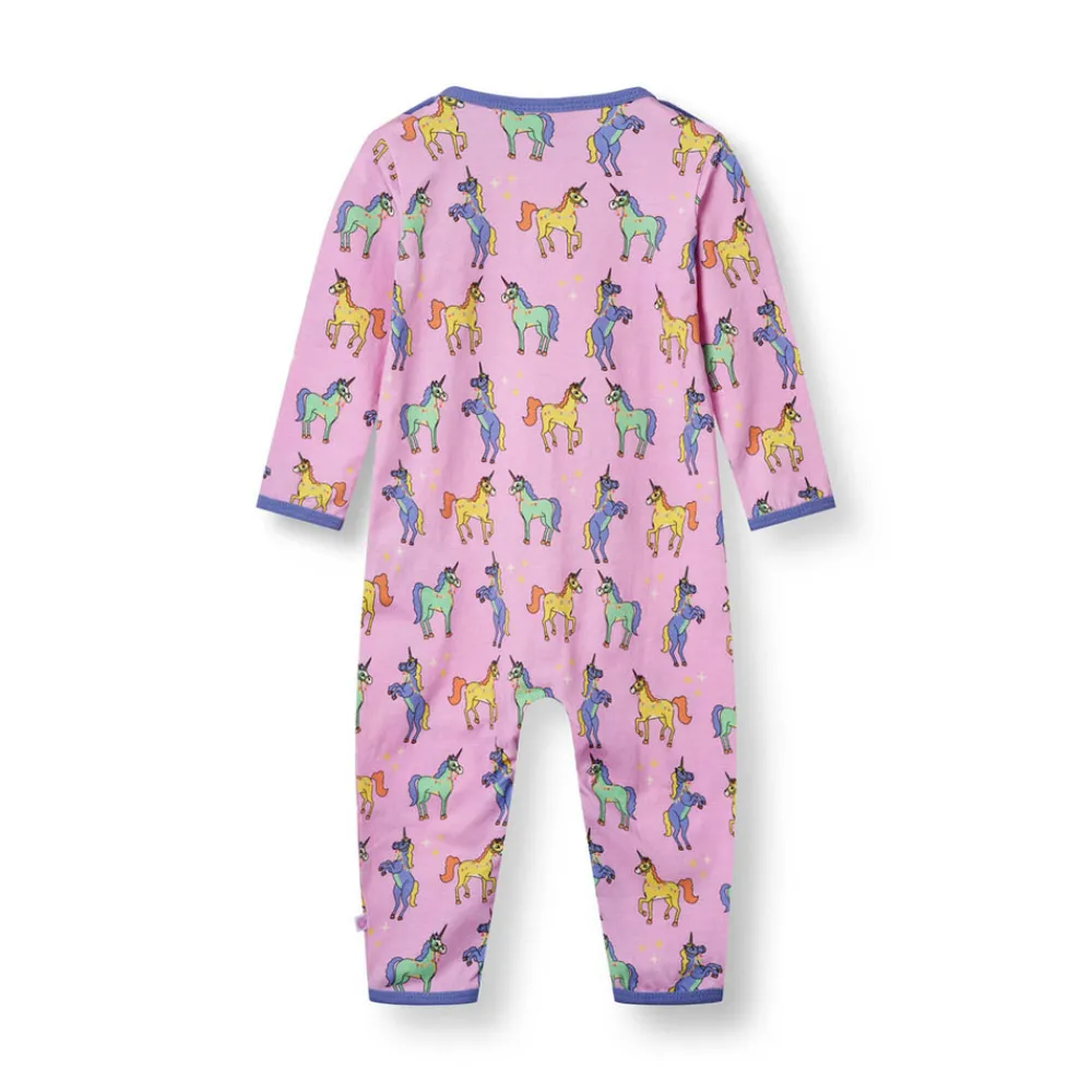 Småfolk Langærmet heldragt med enhjørninger - 539- Heldragter U. Fod