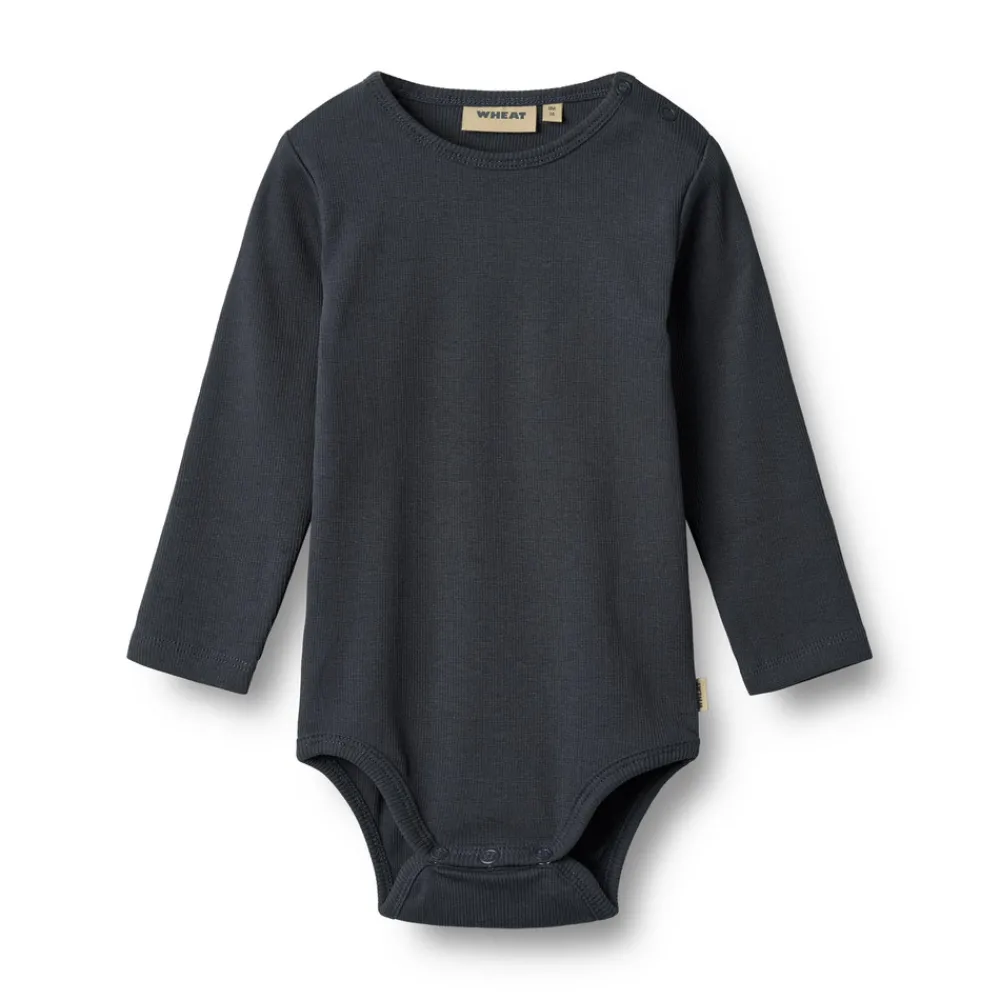 Wheat Langærmet Rib Body Spencer - 1432- Bodystocking Langærmet