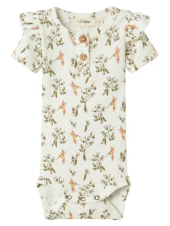 Lil' Atelier Lavo evi kortærmet slim body - COCO MILK- Bodystocking Kortærmet