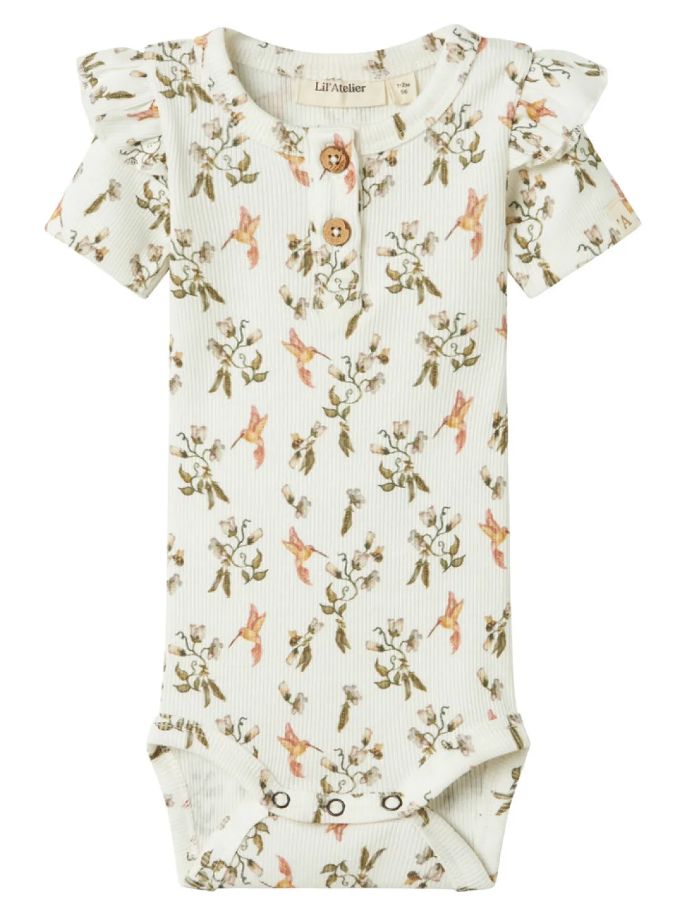 Lil' Atelier Lavo evi kortærmet slim body - COCO MILK- Bodystocking Kortærmet