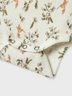 Lil' Atelier Lavo evi kortærmet slim body - COCO MILK- Bodystocking Kortærmet