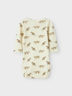 Lil' Atelier Lavo Langærmet Body - Turtledove- Bodystocking Langærmet