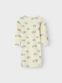 Lil' Atelier Layo Kim Langærmet Slim Body - TURTLEDOVE- Bodystocking Langærmet