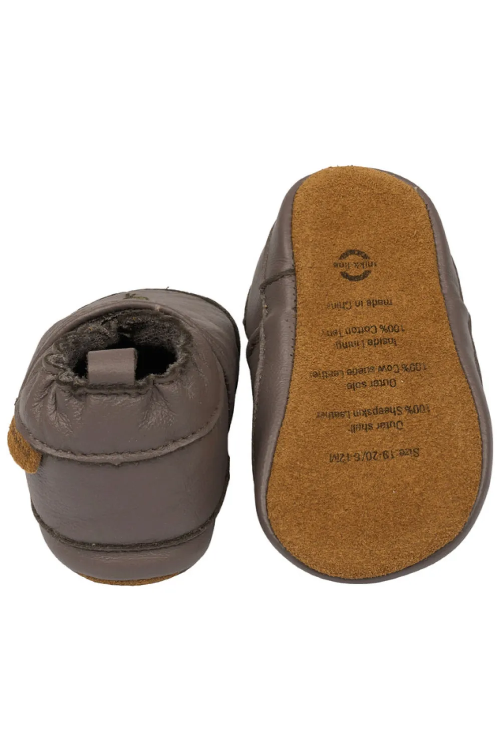 Mikk-Line Læder Slipper - 3D - Sparrow- Hjemmesko