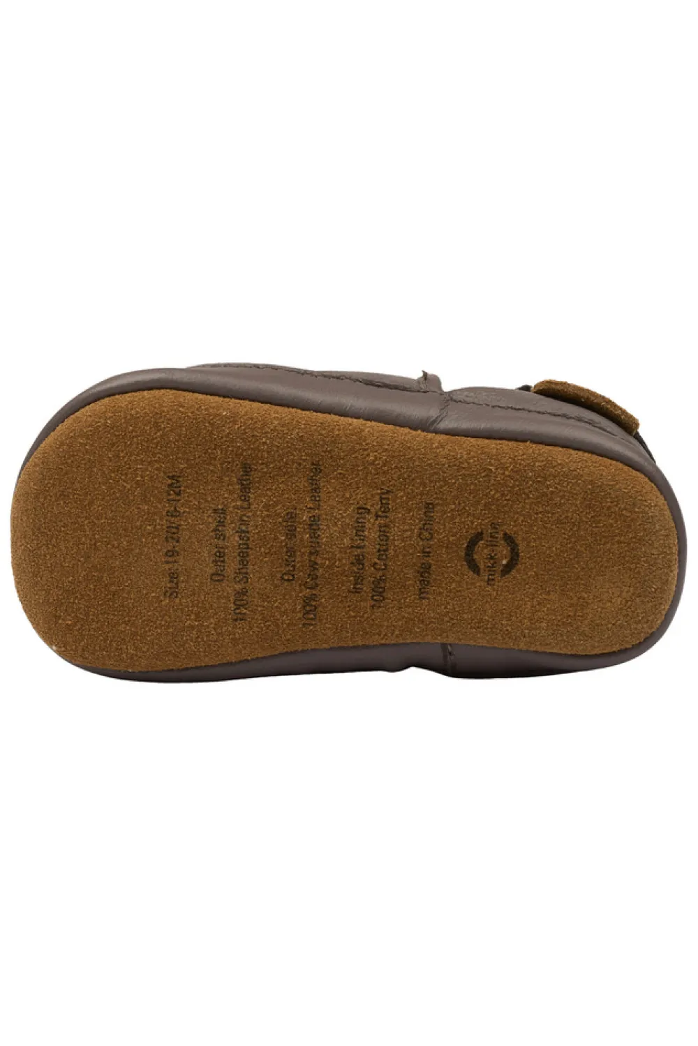 Mikk-Line Læder Slipper - 3D - Sparrow- Hjemmesko