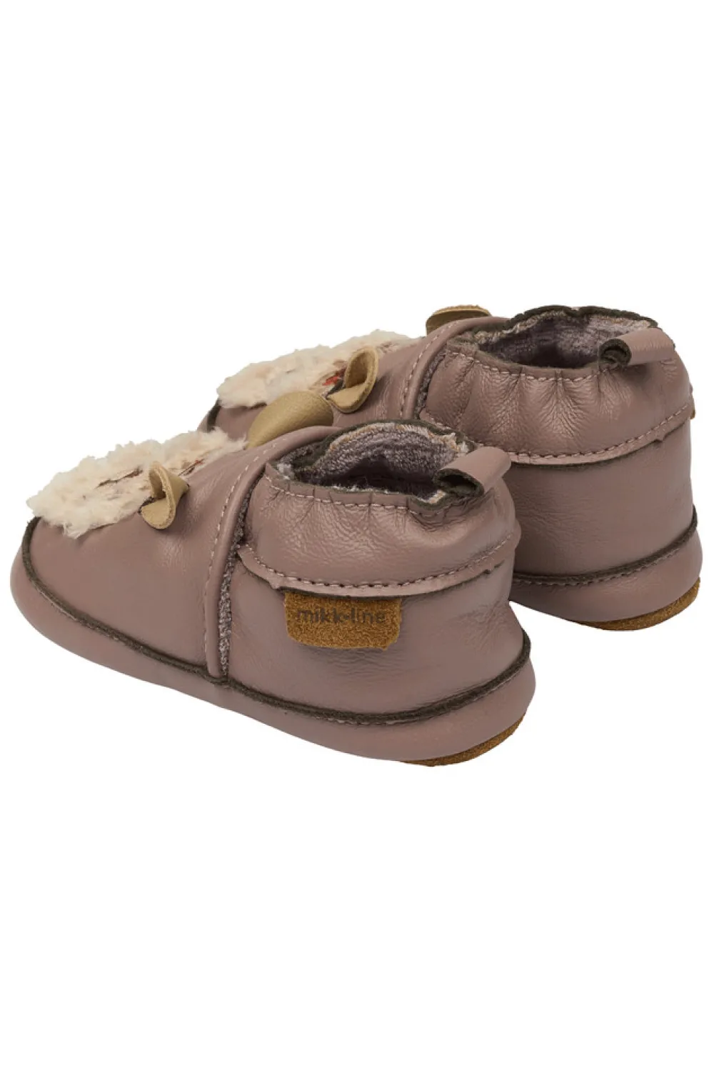 Mikk-Line Læder Slipper - 3D - Twilight mauve- Hjemmesko