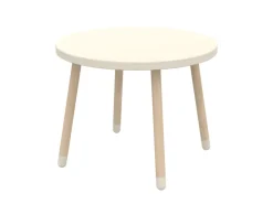 FLEXA Legebord, Dots, Ø60, Cream-Børn Børneborde & Stole
