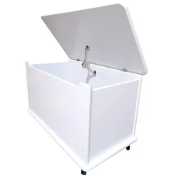 Hoppekids Legetøjskiste på hjul - hvid-Børn Bænke & Skamler