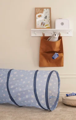 KIDSCONCEP Legetunnel, blå m. hvide stjerner- Legetelte & Tipier