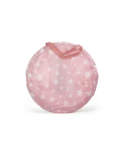 KIDSCONCEP Legetunnel, rosa m. hvide stjerner- Legetelte & Tipier