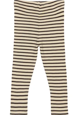 PETIT PIAO Leggings - Coffee Bean/Off White- Leggings