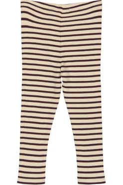 PETIT PIAO Leggings - Dark Grape/Off White- Leggings