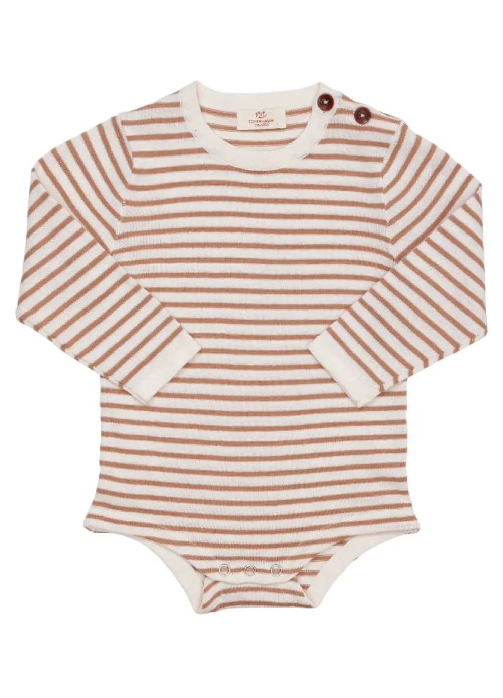 Copenhagen Colors Let strikket bodystocking m. striber - CREAM- Bodystocking Langærmet