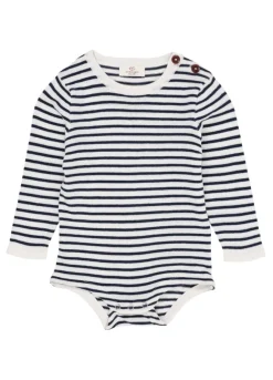 Copenhagen Colors Let strikket bodystocking m. striber - NAVY- Bodystocking Langærmet