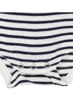 Copenhagen Colors Let strikket bodystocking m. striber - NAVY- Bodystocking Langærmet