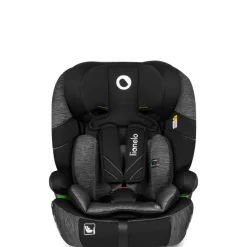 Lionelo Levi One I-size - black grey- Autostole 76-150 Cm (15 Mdr.-12 År)
