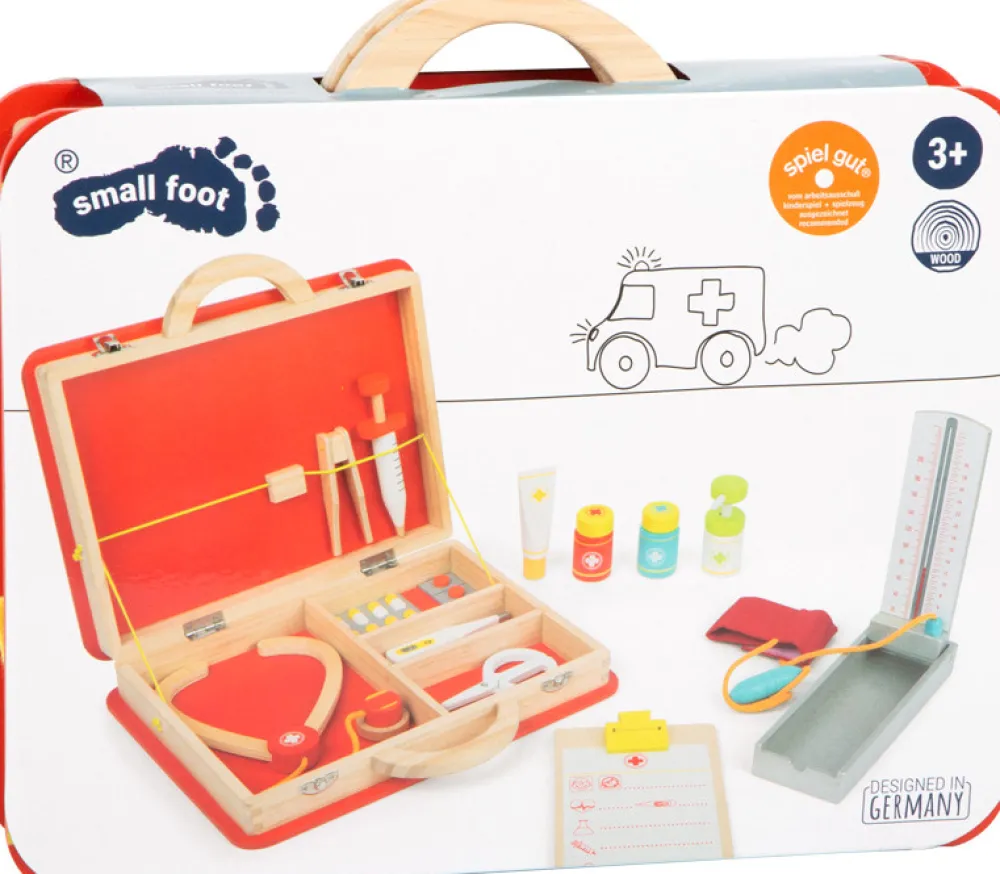 SMALL FOOT Læge Nødhjælpskasse- Rolleleg