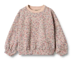 Wheat Lia Sweatshirt - Rose dust flowers- Cardigans, Veste & Trøjer