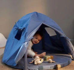 Filibabba Loui UV-cover - Warm Blue- Aktivitetstæpper