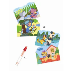 Djeco Magisk farvelægning, Skjult udenfor- Aktivitets- & Malebøger