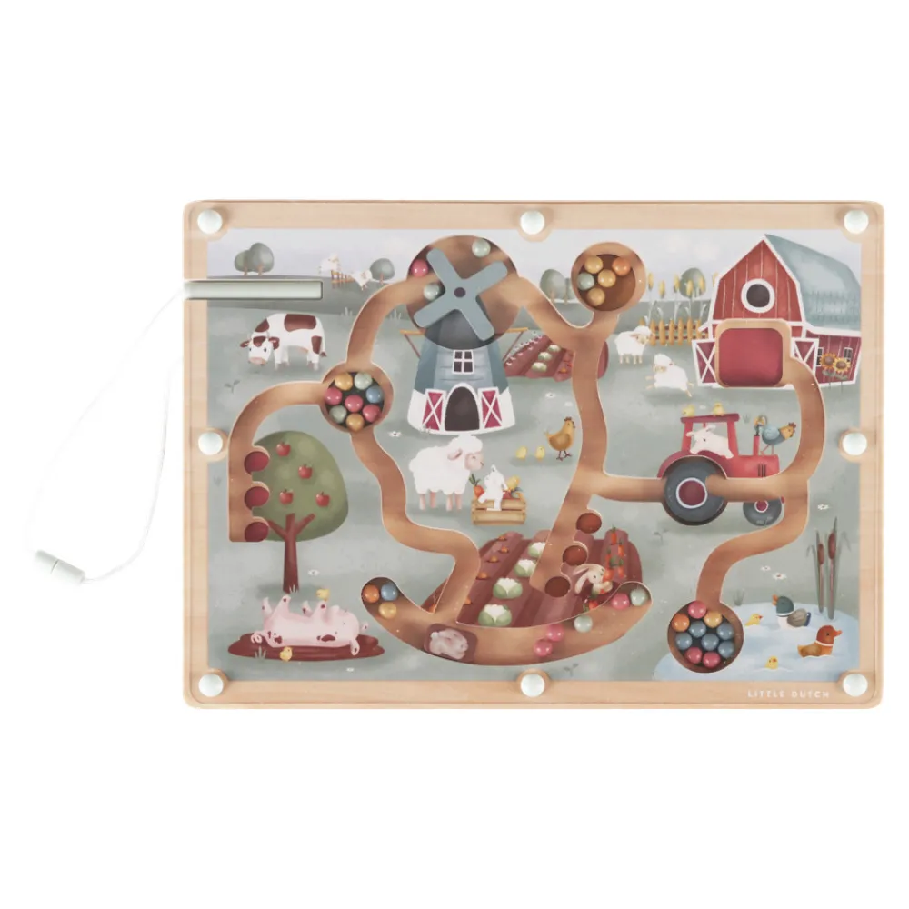 Little Dutch Magnetisk Labyrint Little Farm- Magnetlegesæt