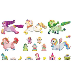 MIEREDU Magnetisk rejsesæt - Enhjørning- Magnetlegesæt